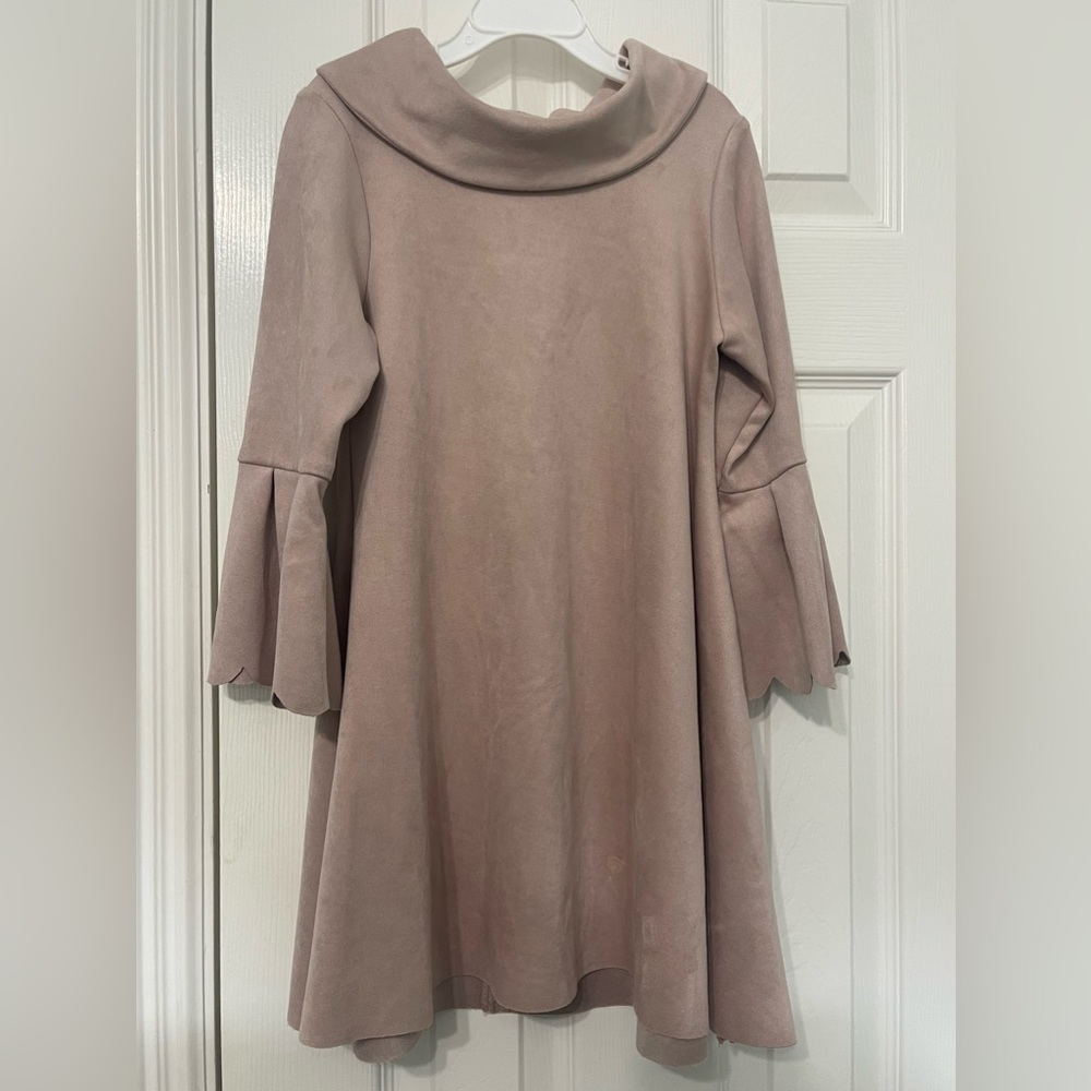 Maria Casero rose Midi dress with 3/4 length sleeves